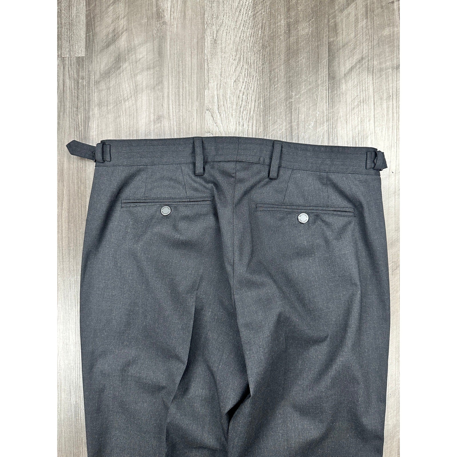 Belstaff FW13 Tailored Made in Italy Wool Trousers with Side Adjusters in Black — Size 46 (US 30) // Preowned