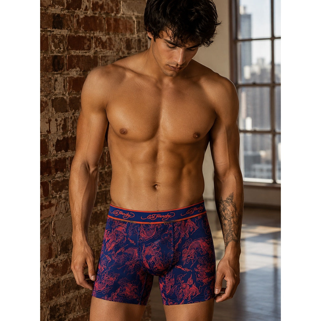 Ed Hardy Performance Boxer Briefs 4-Pack — Size Medium