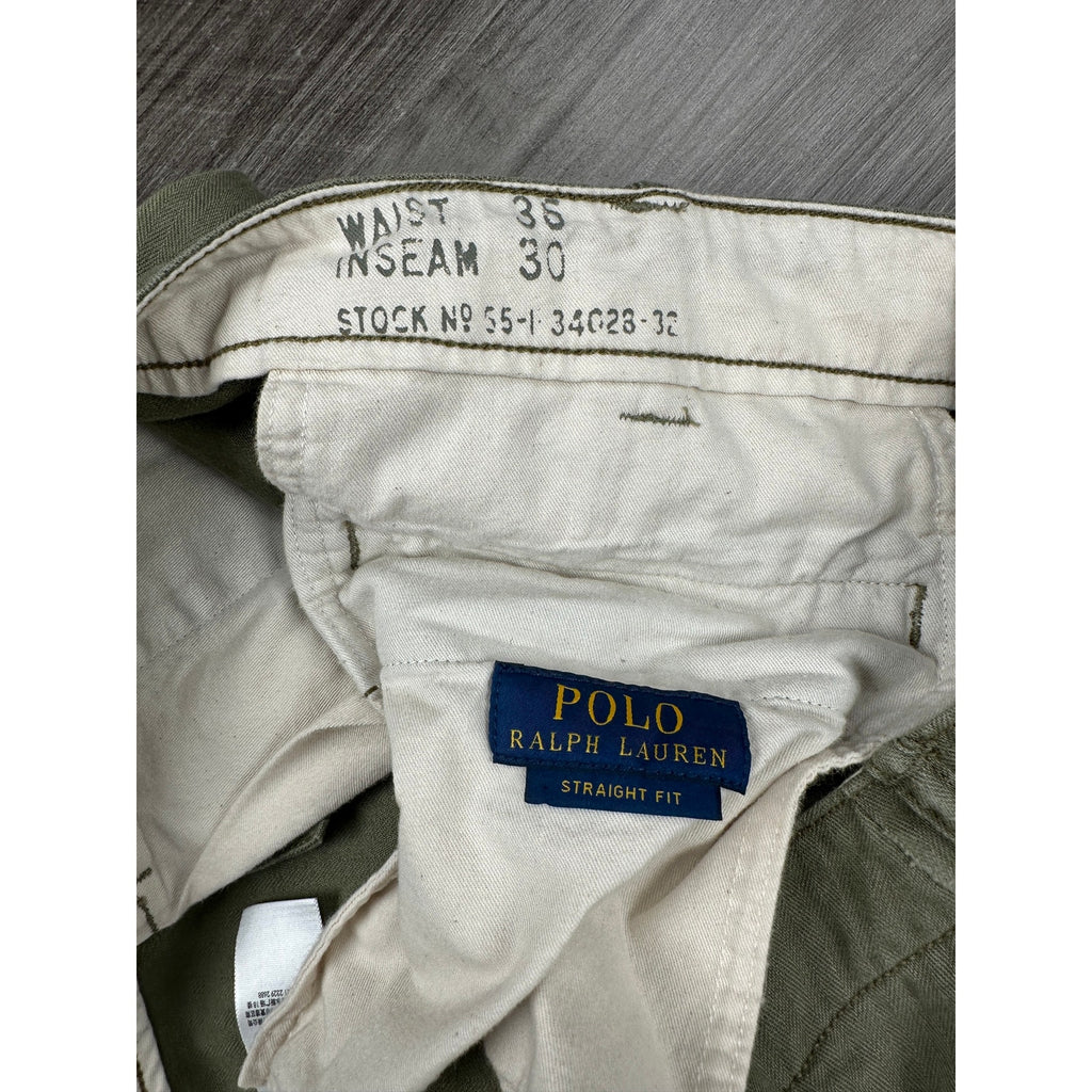 Polo Ralph Lauren Herringbone M-43 Field Pants in Green — Size 36 // Preowned