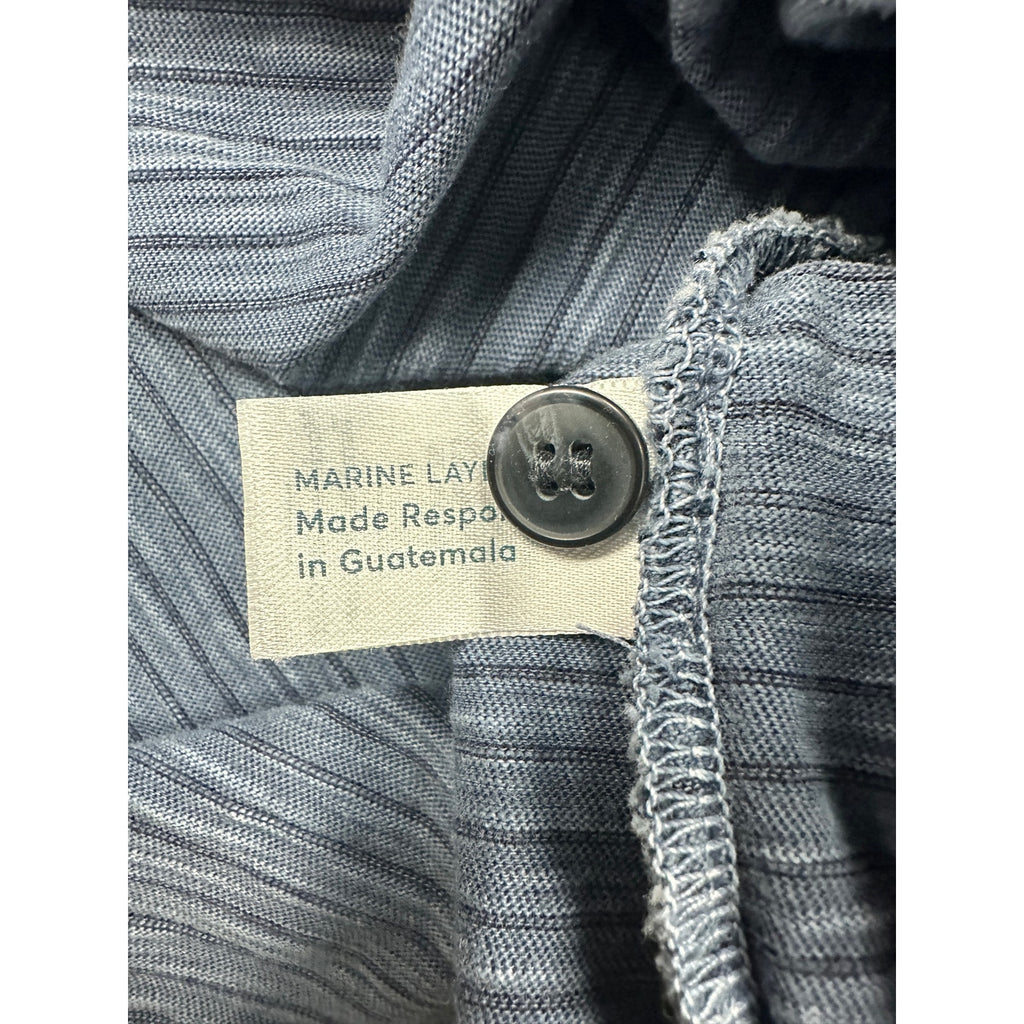 Marine Layer Respun Striped Vintage Washed Short Sleeve Henley Tee — Size XL // Preowned
