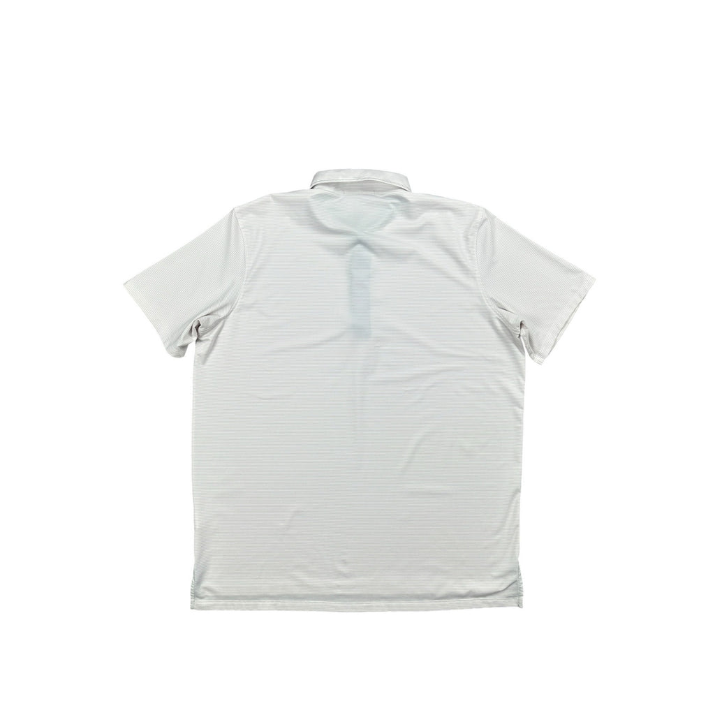 Greyson Quogue Performance Striped Golf Polo in Light Pink, White — Size XL // Preowned