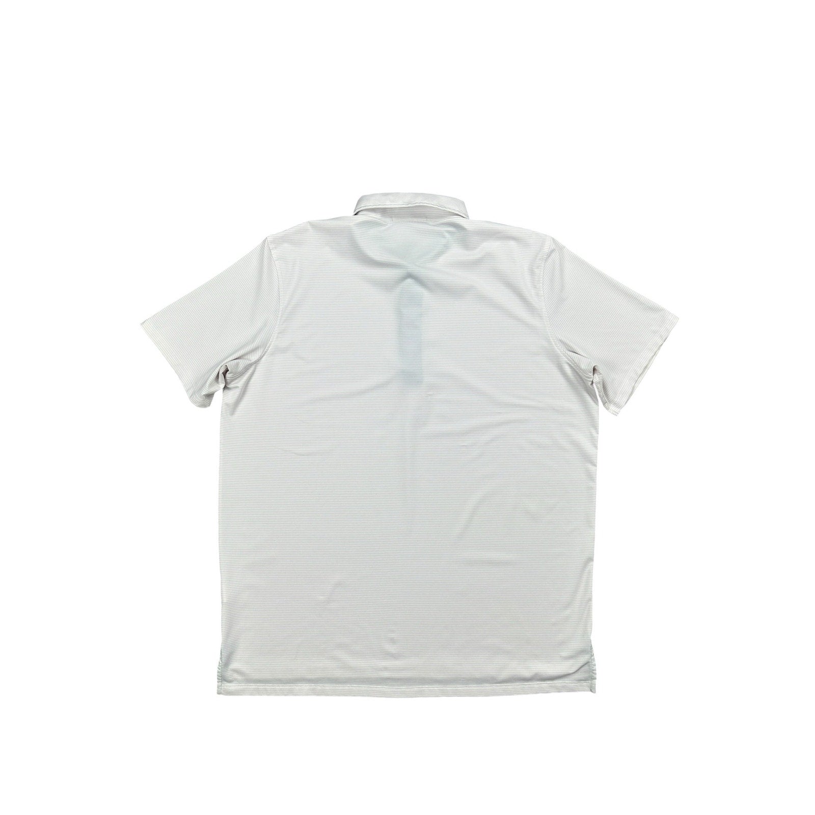 Greyson Quogue Performance Striped Golf Polo in Light Pink, White — Size XL // Preowned