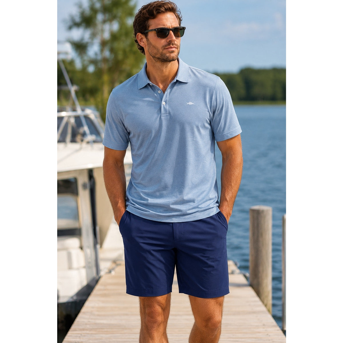 Fish Hippie Drift Performance Shorts — Size 35