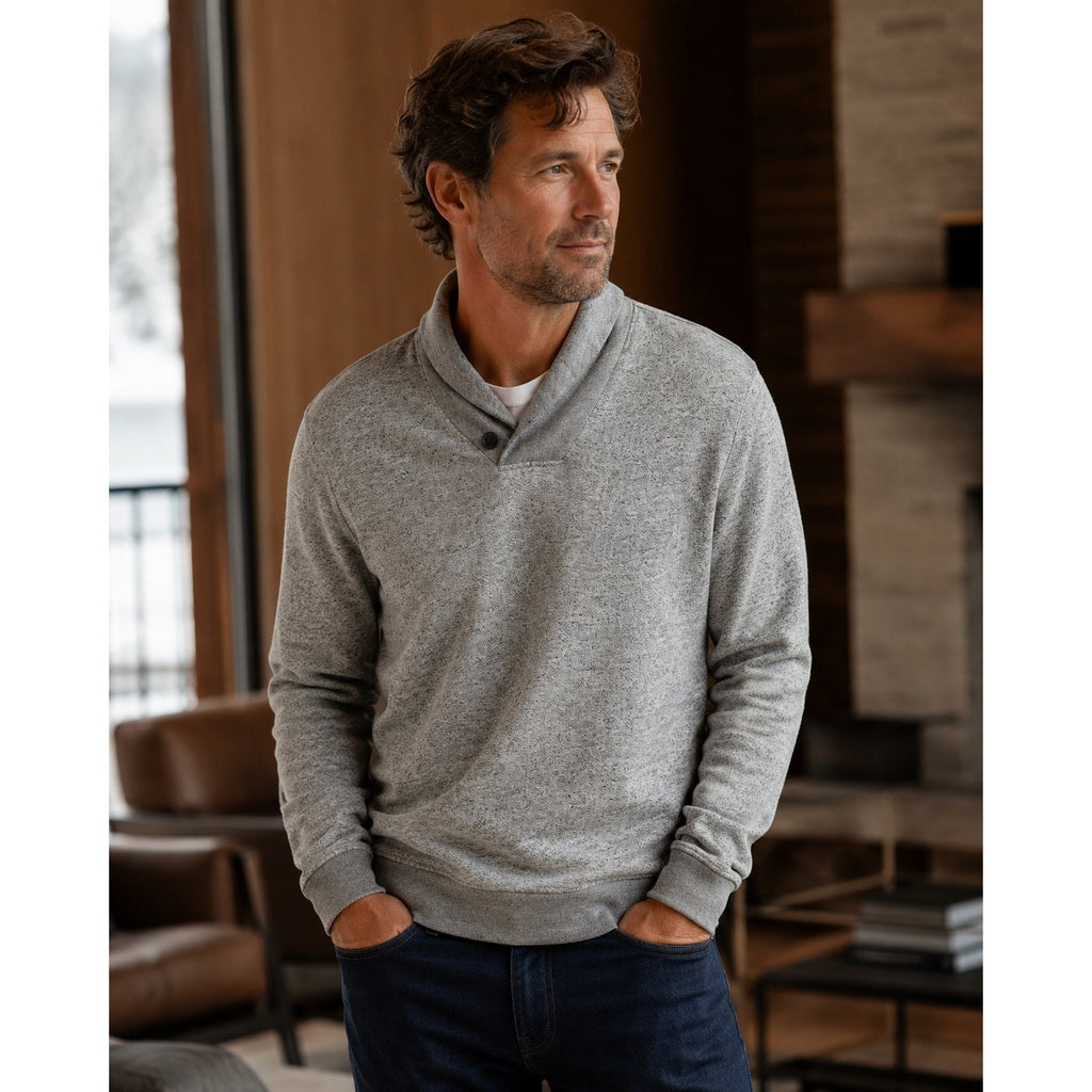 UNTUCKit Collier Shawl Pullover Sweater in Heather Gray — Size Medium