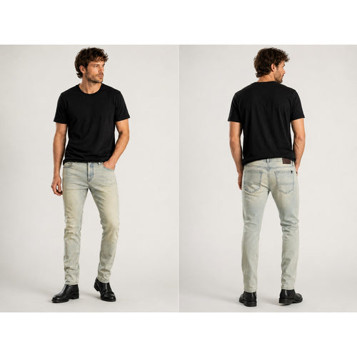 Buffalo David Bitton Ash Slim Stretch Jean in Dirty Blasted Wash — Size 32x32