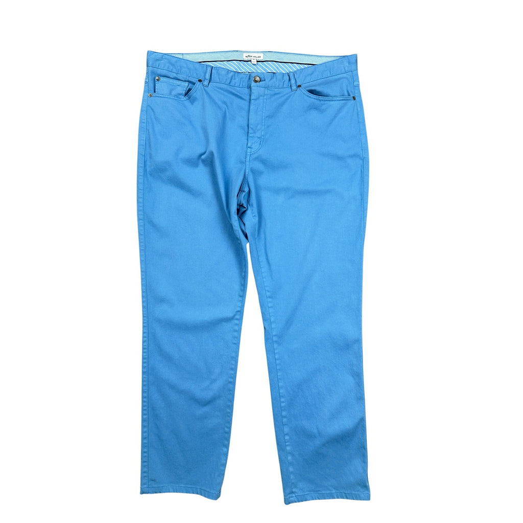 Peter Millar Signature Sateen Five Pocket Pants in Light Blue — Size 40 // Preowned