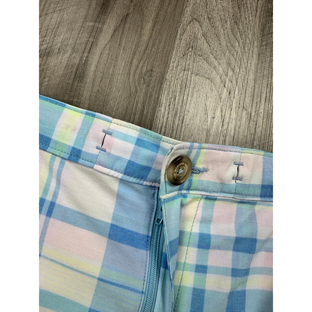 Chubbies Performance Everywhere 6-Inch Hybrid Drawstring Shorts in Light Blue Pink Yellow and White — Size 2XL // Preowned