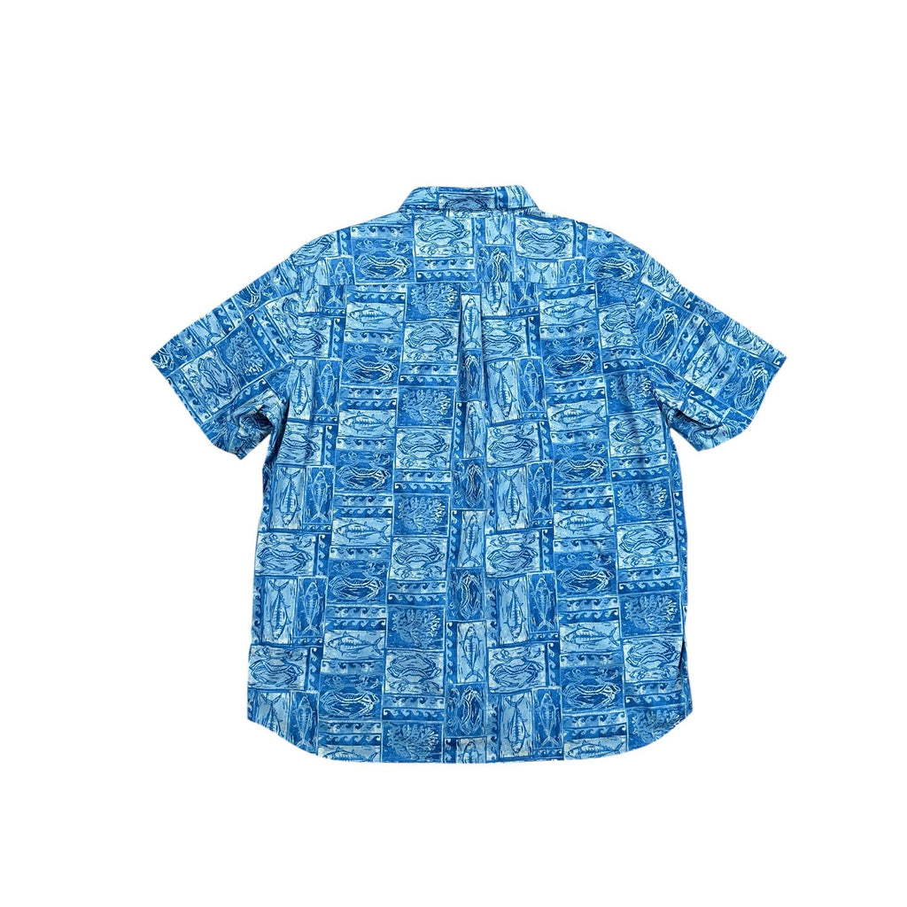 Vineyard Vines Performance Crab Fish Classic Fit Whale Shirt in Blue — Size Large