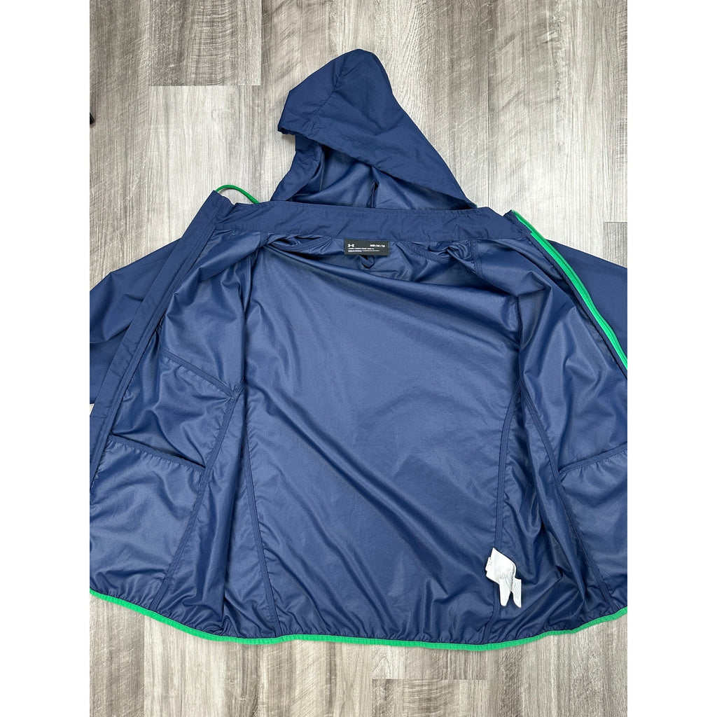 Under Armour Notre Dame Fighting Irish Storm Full Zip Hooded Windbreaker Jacket — Size Medium // Preowned