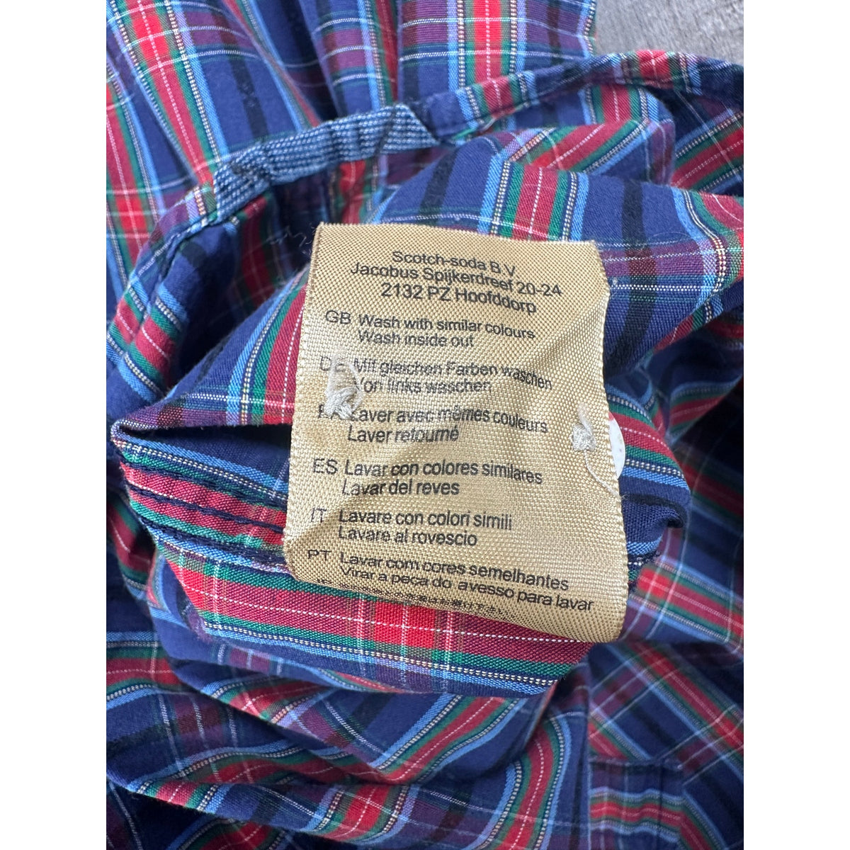 Scotch & Soda Monsieur Provocateur Plaid Long Sleeve Shirt — Size Medium // Preowned