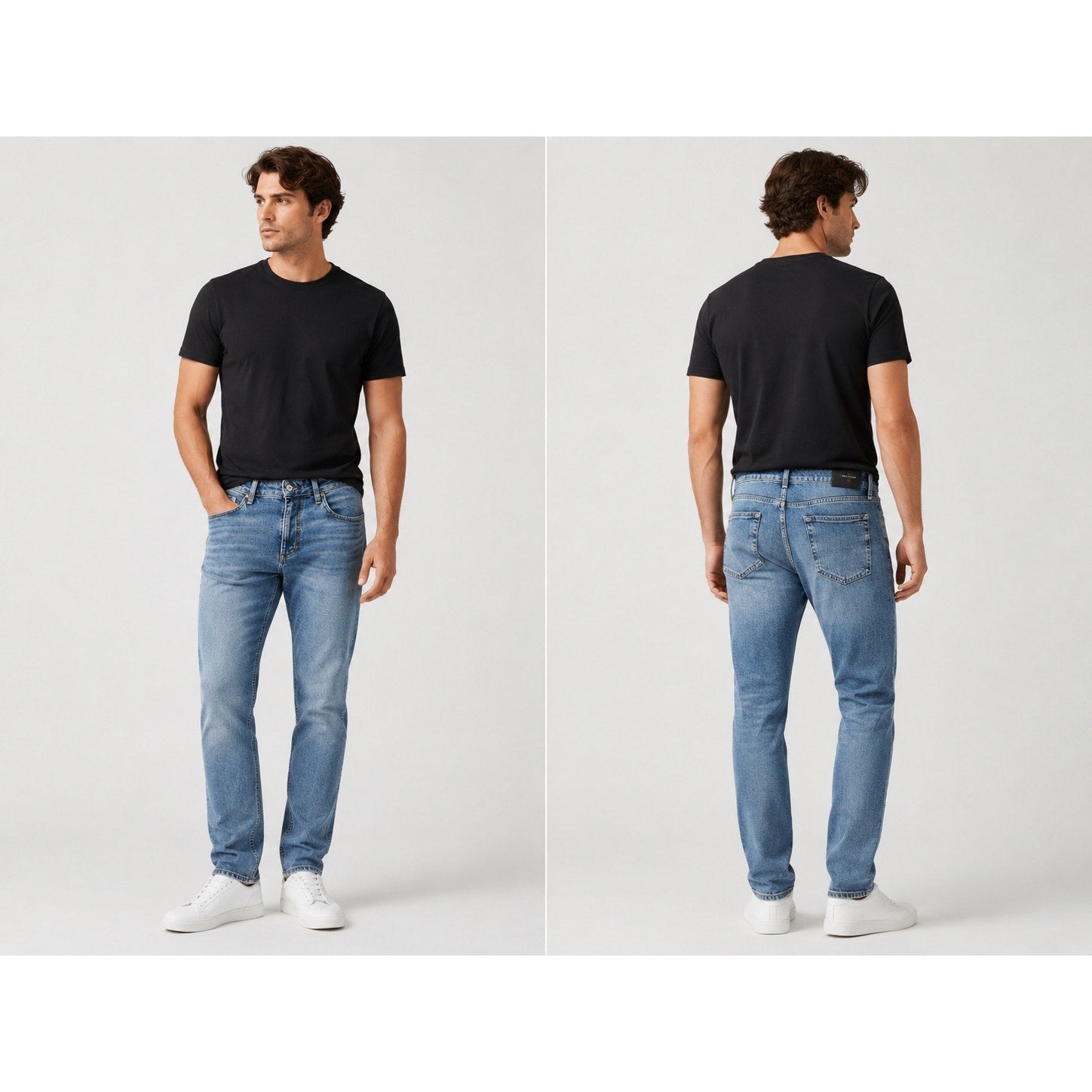 Rag & Bone RB 3 Athletic Fit Jeans in Cardone Blue — Size 36x32
