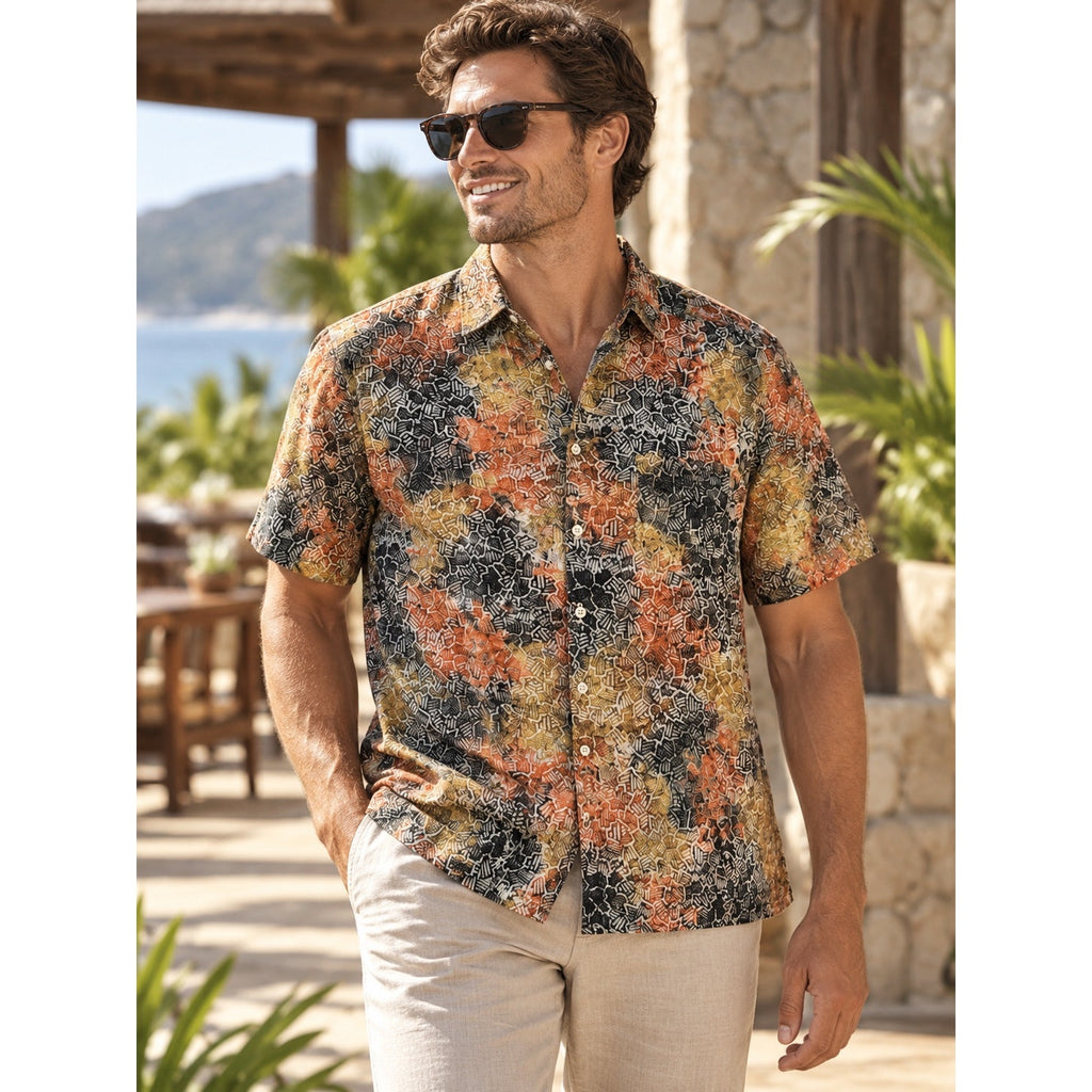 Territory Ahead Abstract Short Sleeve Shirt — Size 2XLT // Preowned