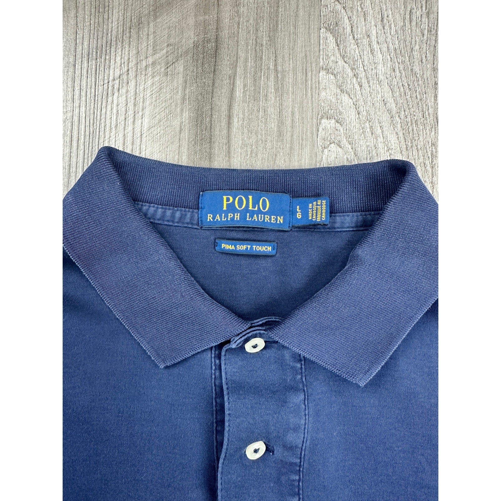 Polo Ralph Lauren Pima Soft Touch Interlock Polo in Navy — Size Large // Preowned