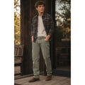 Liverpool Los Angeles Regent Relaxed Straight Stretch Jean in Pewter Green — Size 28x34