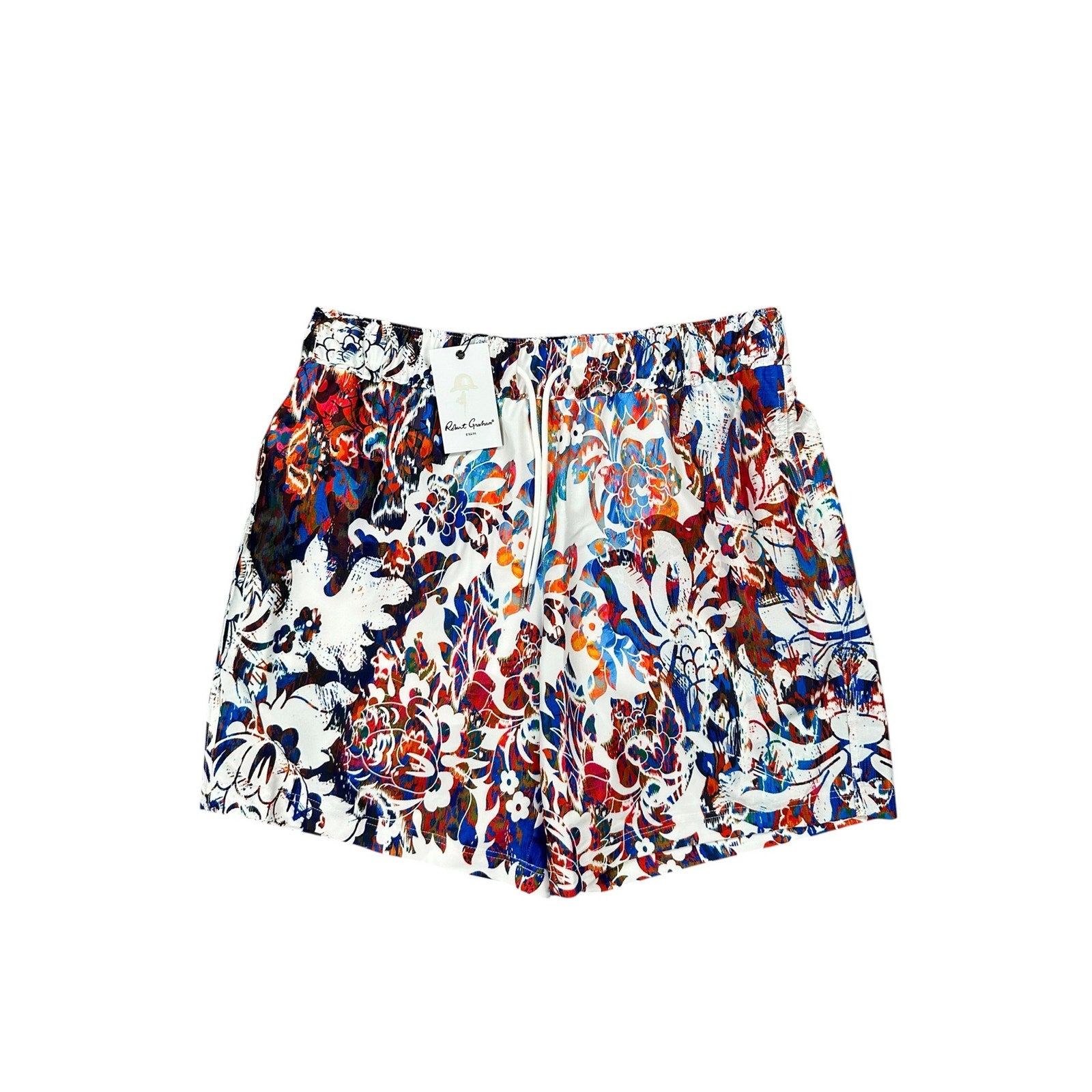 Robert Graham Floral Graffiti Swim Trunks — Size Medium