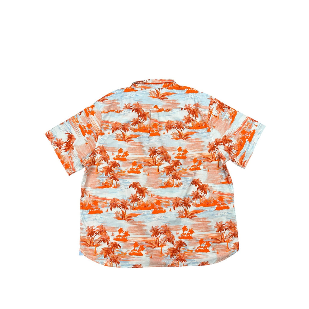 Tommy Bahama Sport Tropical Horizons Stretch Short Sleeve Camp Shirt in Spicy Orange — Size 3XL