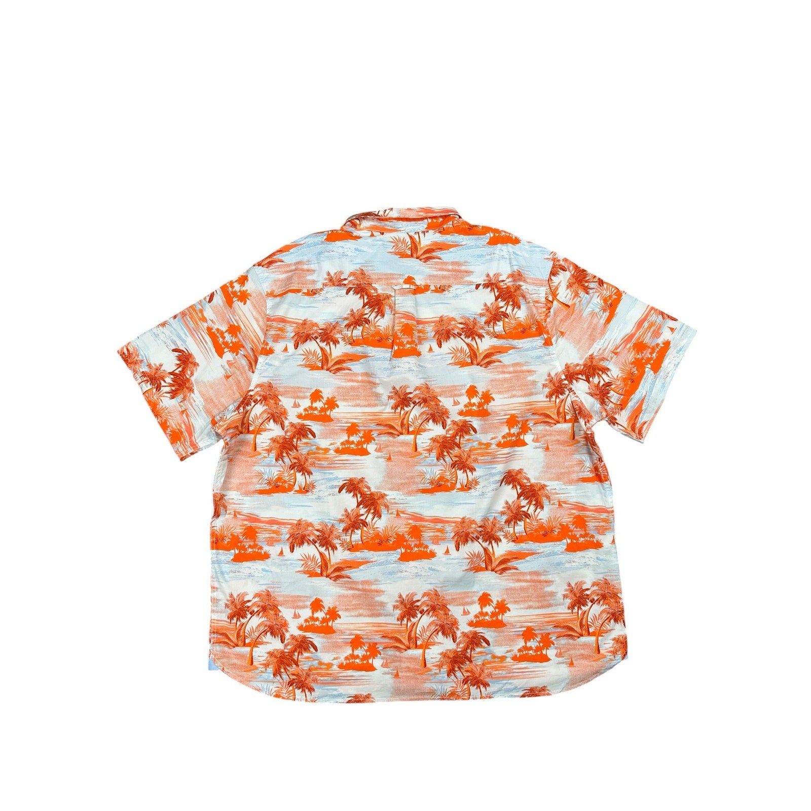 Tommy Bahama Sport Tropical Horizons Stretch Short Sleeve Camp Shirt in Spicy Orange — Size 3XL