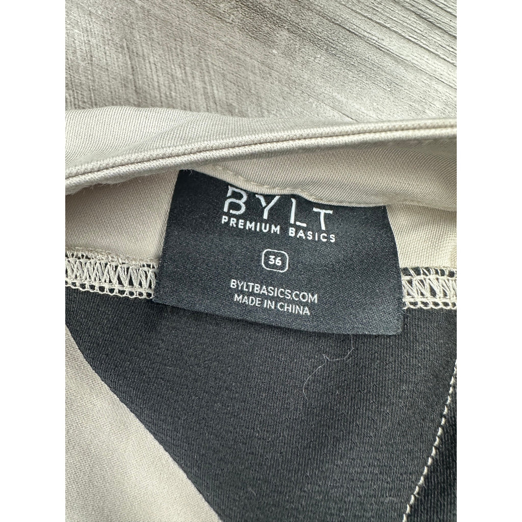 BYLT Premium Basics Everyday Short 2.0 in Dove Khaki — Size 36 // Preowned
