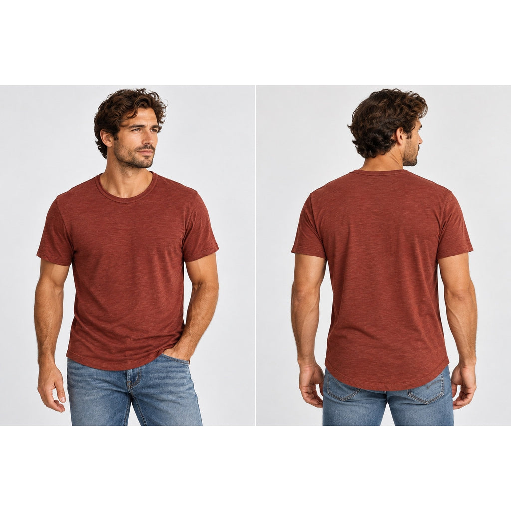 Buck Mason Slub Classic Curved Hem Tee — Size Large // Preowned