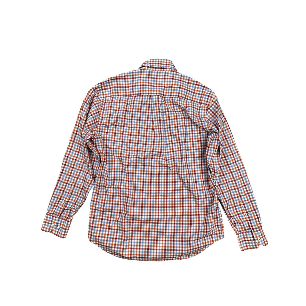Robert Talbott Caramel Checkered Long Sleeve Button Down - Medium