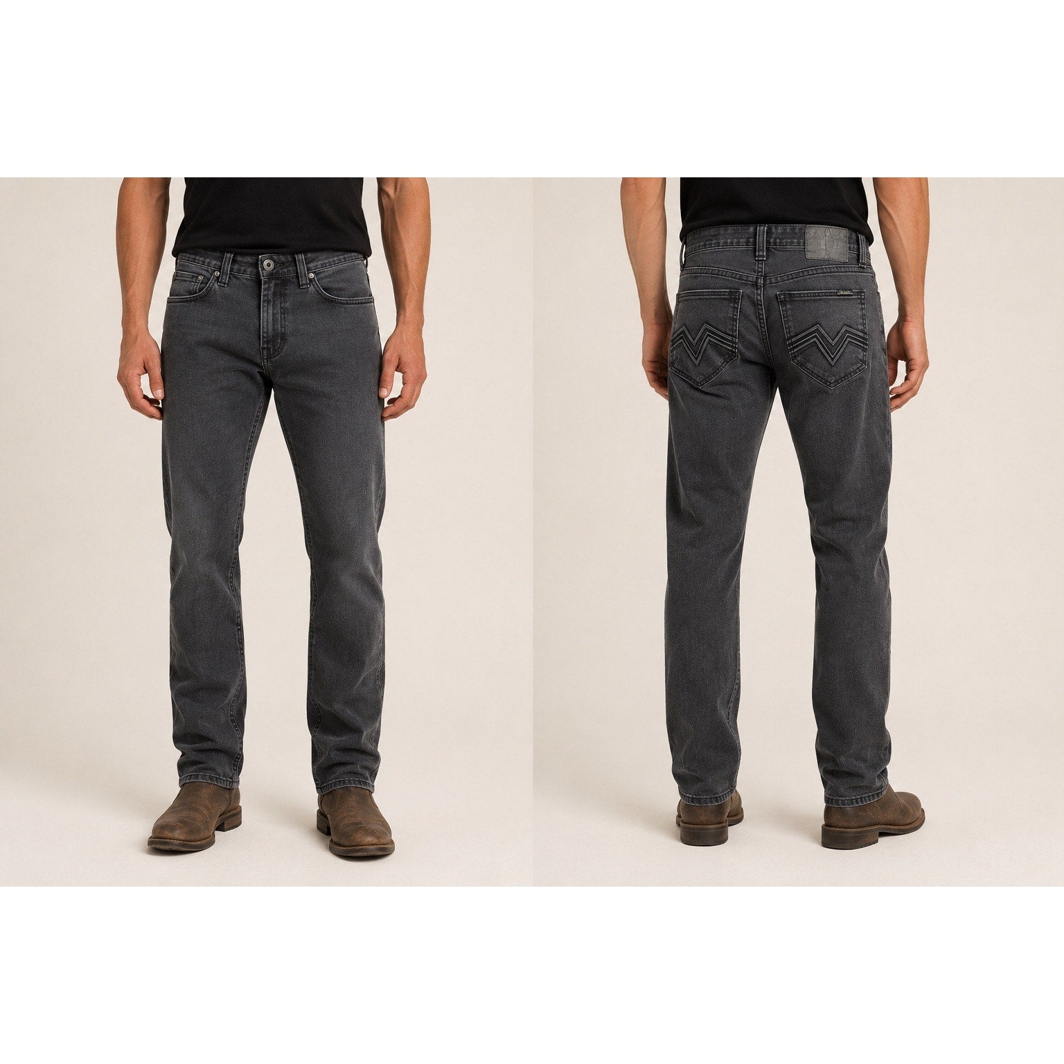 Salvage Supply Company Regular Fit Mayhem Straight Jeans in Black — Size 30x32 // Preowned
