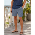 Tommy Bahama Coastline Linen Cotton Elastic Waist Shorts in Coastline Blue — Size 2XLT