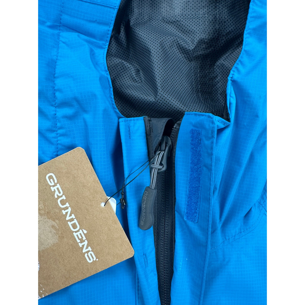 Grundens Trident Ripstop Hooded Jacket in Coastal Blue — Size Medium