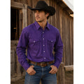 Cody James Twill Heavyweight Western Long Sleeve Pearl Snap in Purple — Size Medium // Preowned