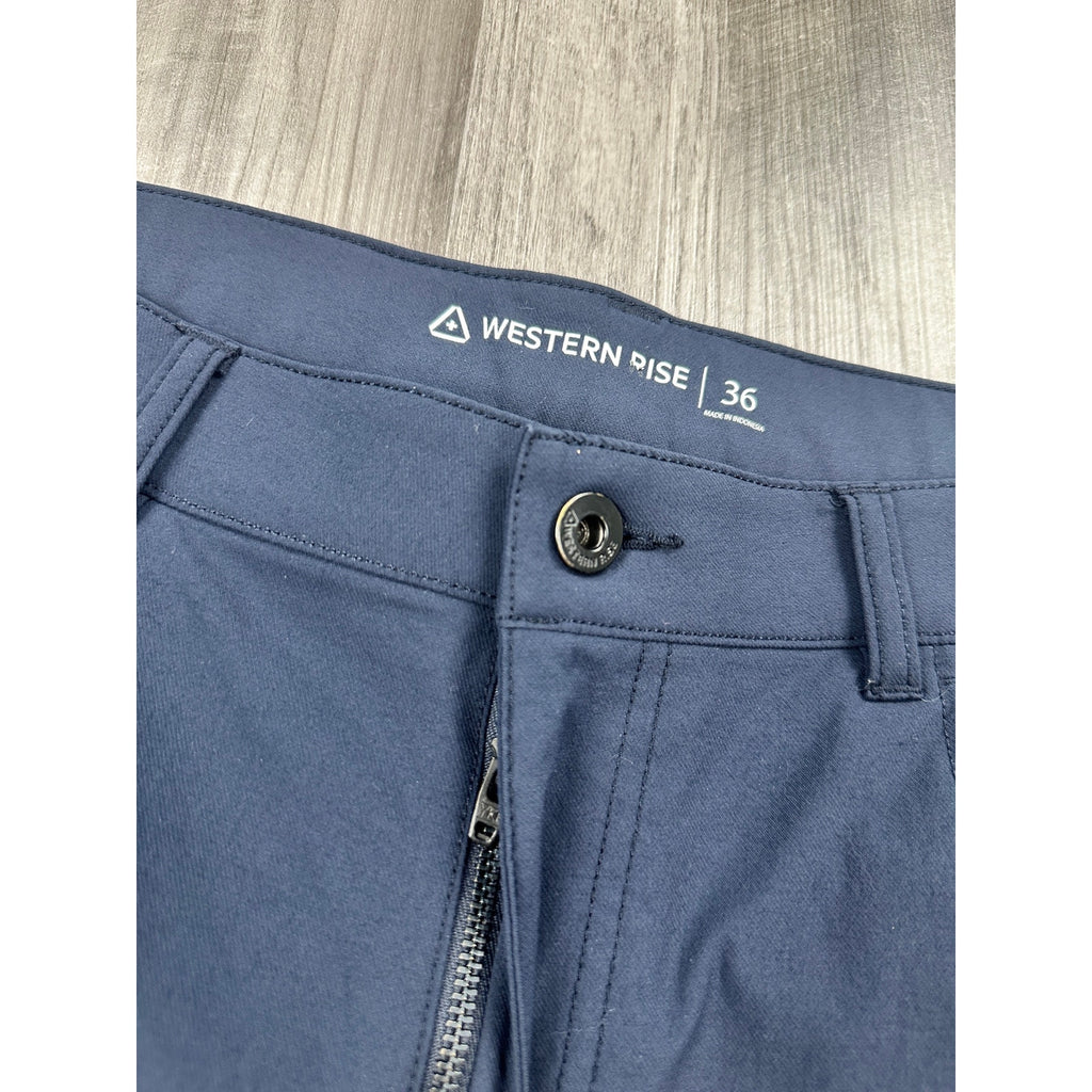 Western Rise Evolution Performance Chino Pants in Navy — Size 36 // Preowned