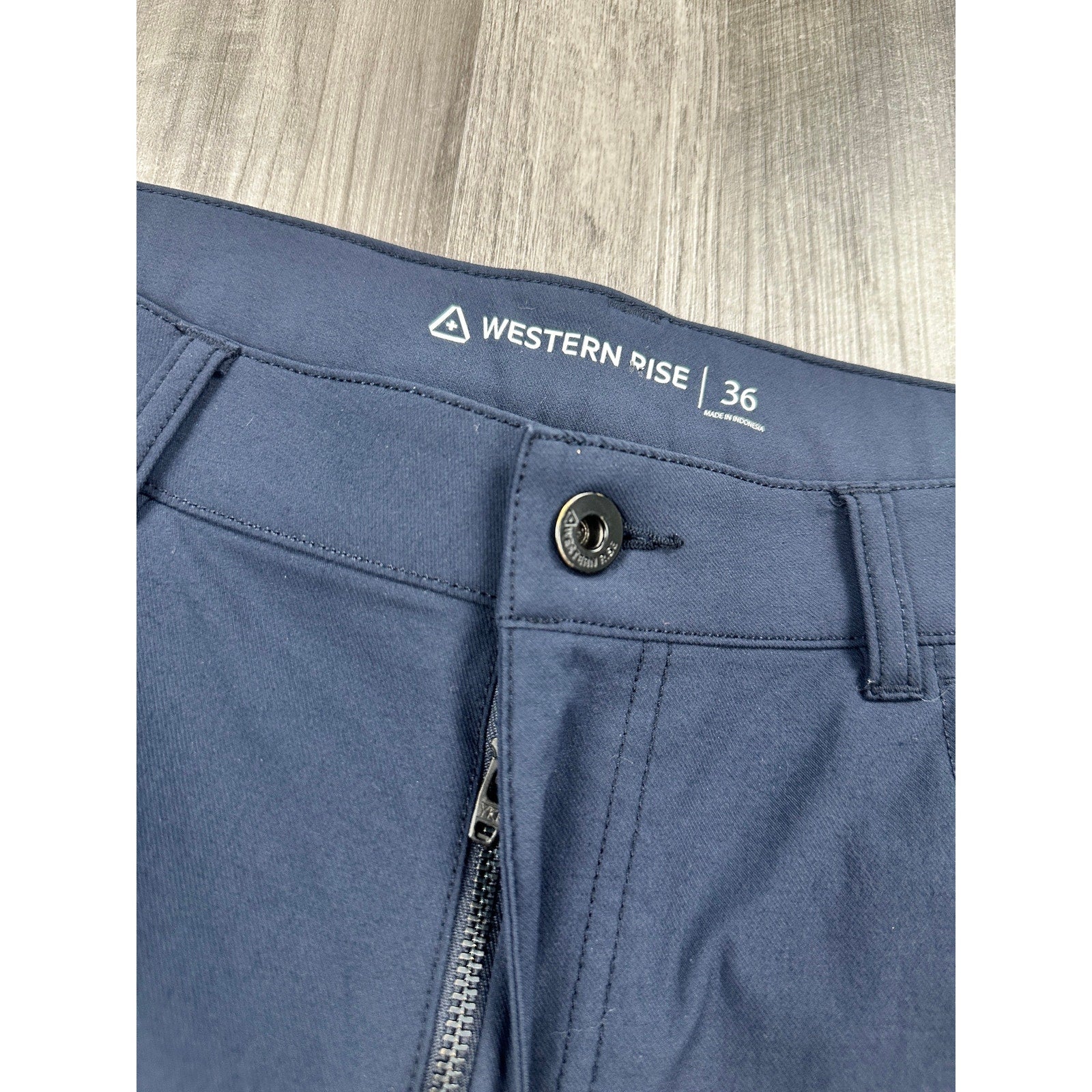 Western Rise Evolution Performance Chino Pants in Navy — Size 36 // Preowned