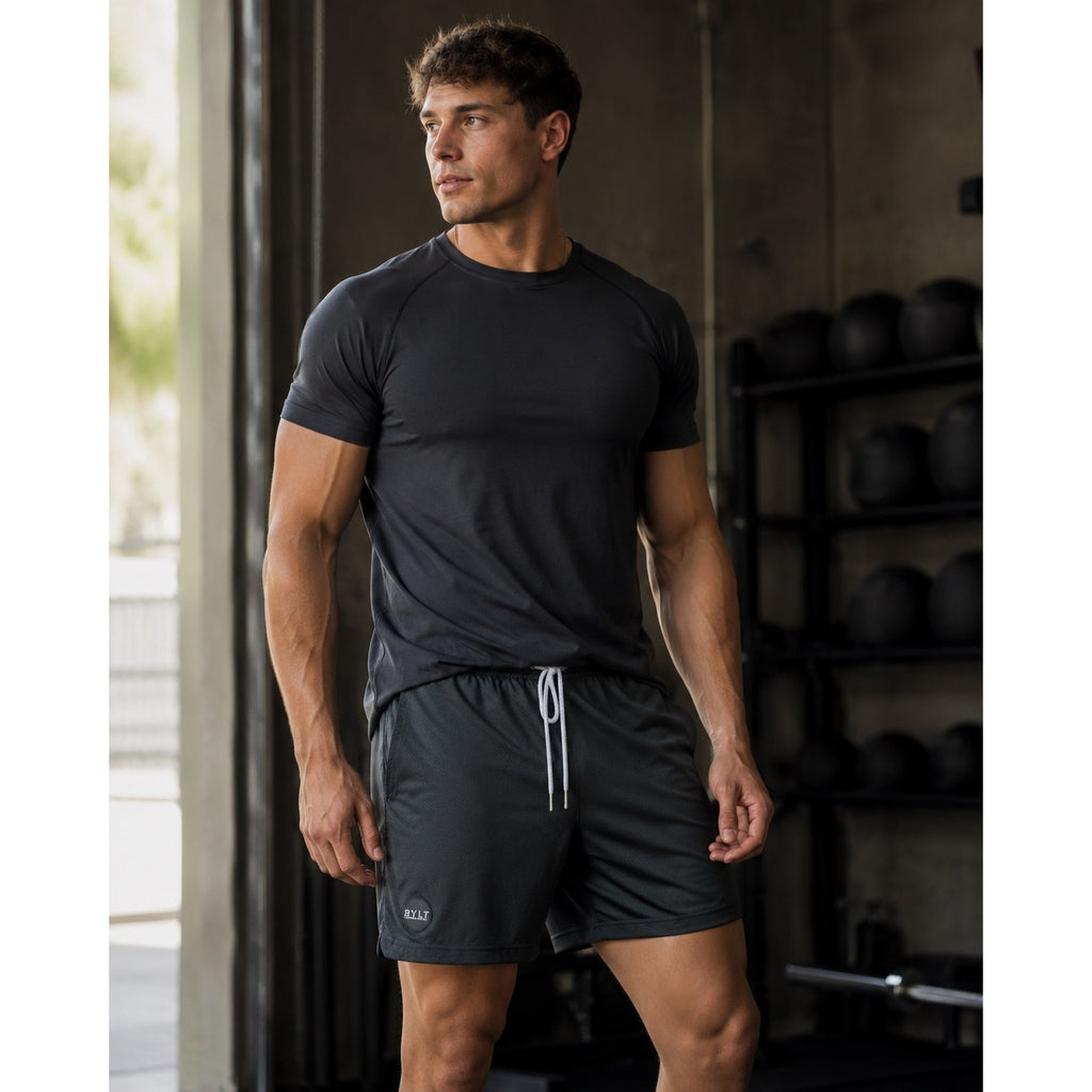 BYLT Lined Training Shorts in Black — Size Large // Preowned