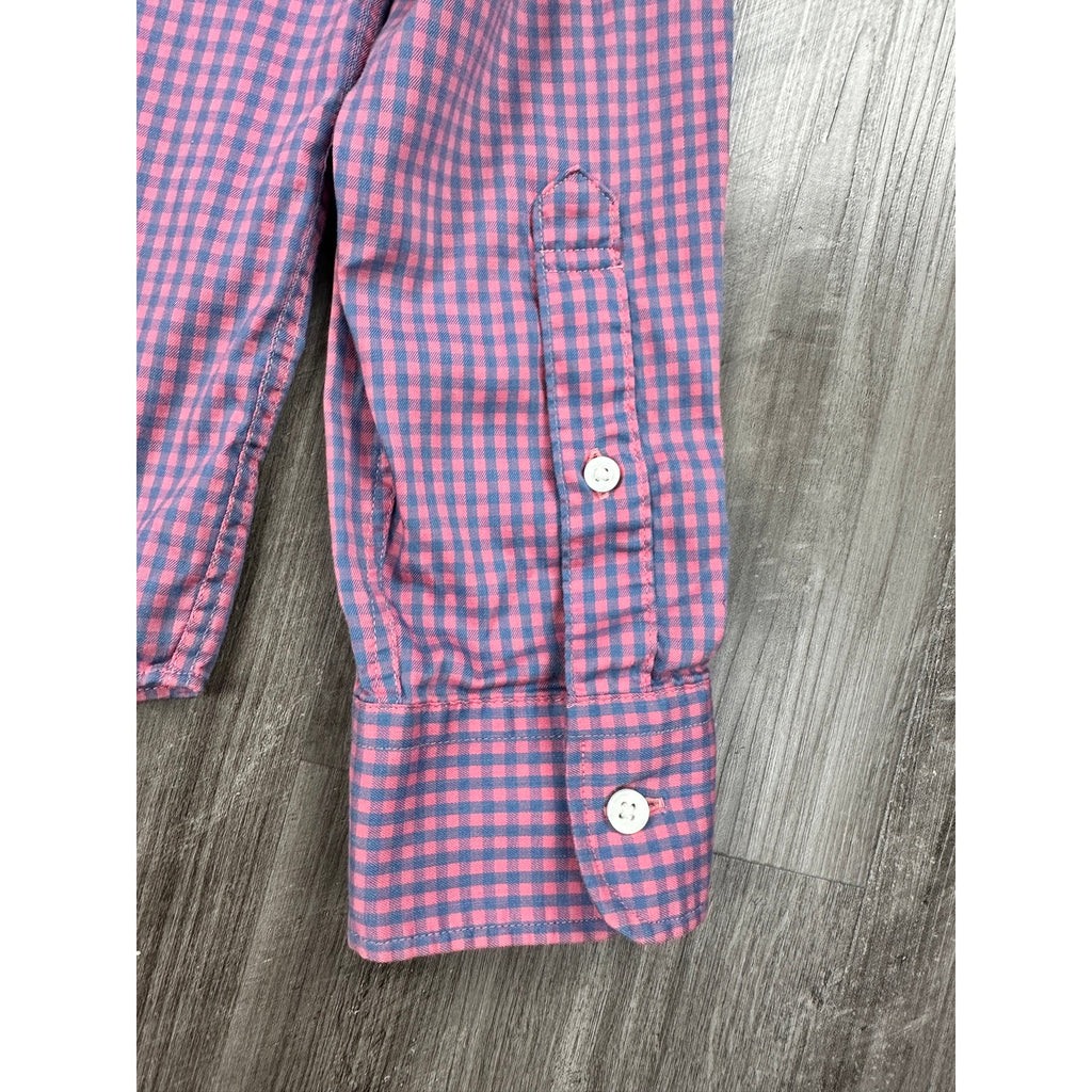 Faherty The Movement Long Sleeve Shirt in Blue Rose Gingham — Size Large // Preowned
