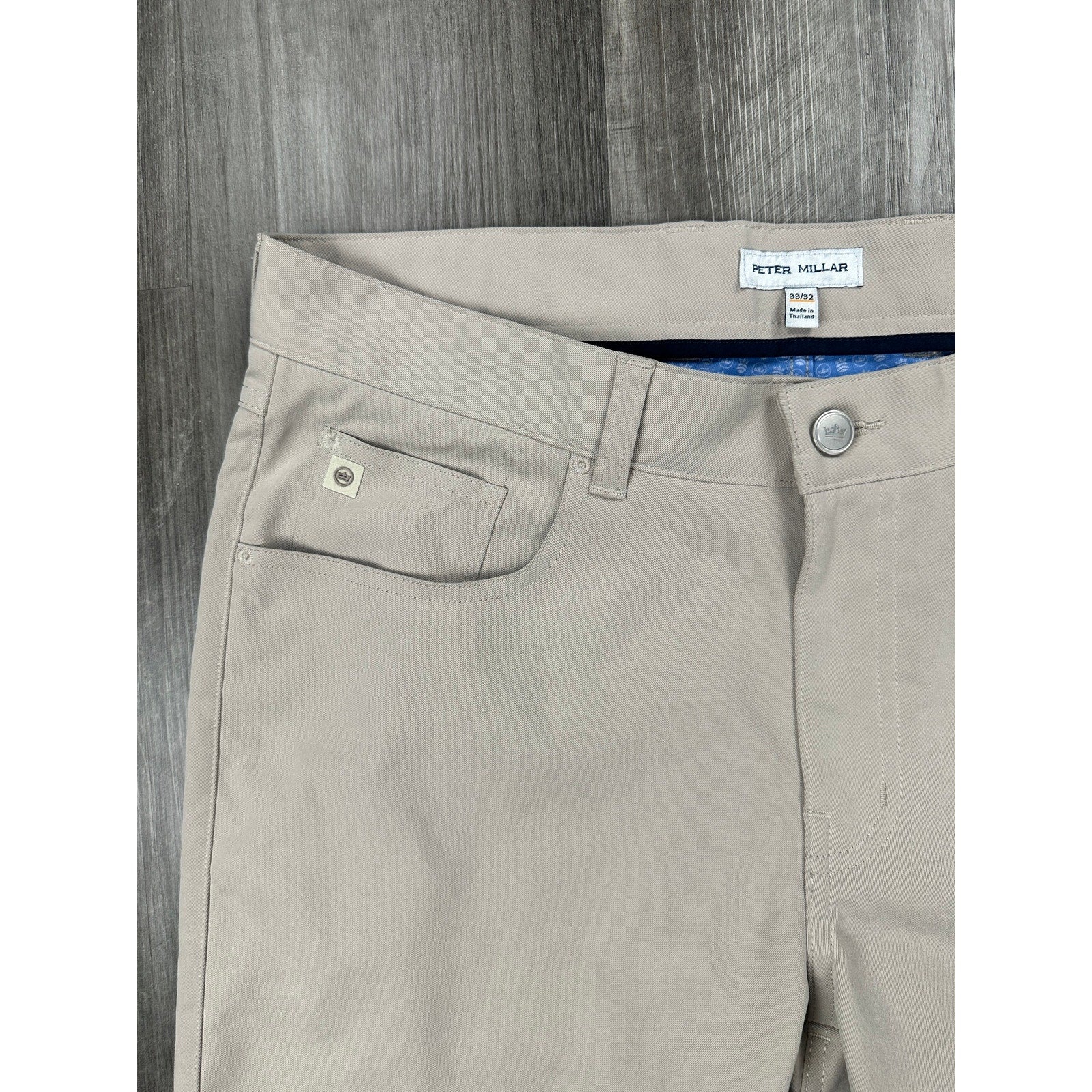 Peter Millar eb66 Performance 5 Pocket Pants in Khaki — Size 33x32 // Preowned
