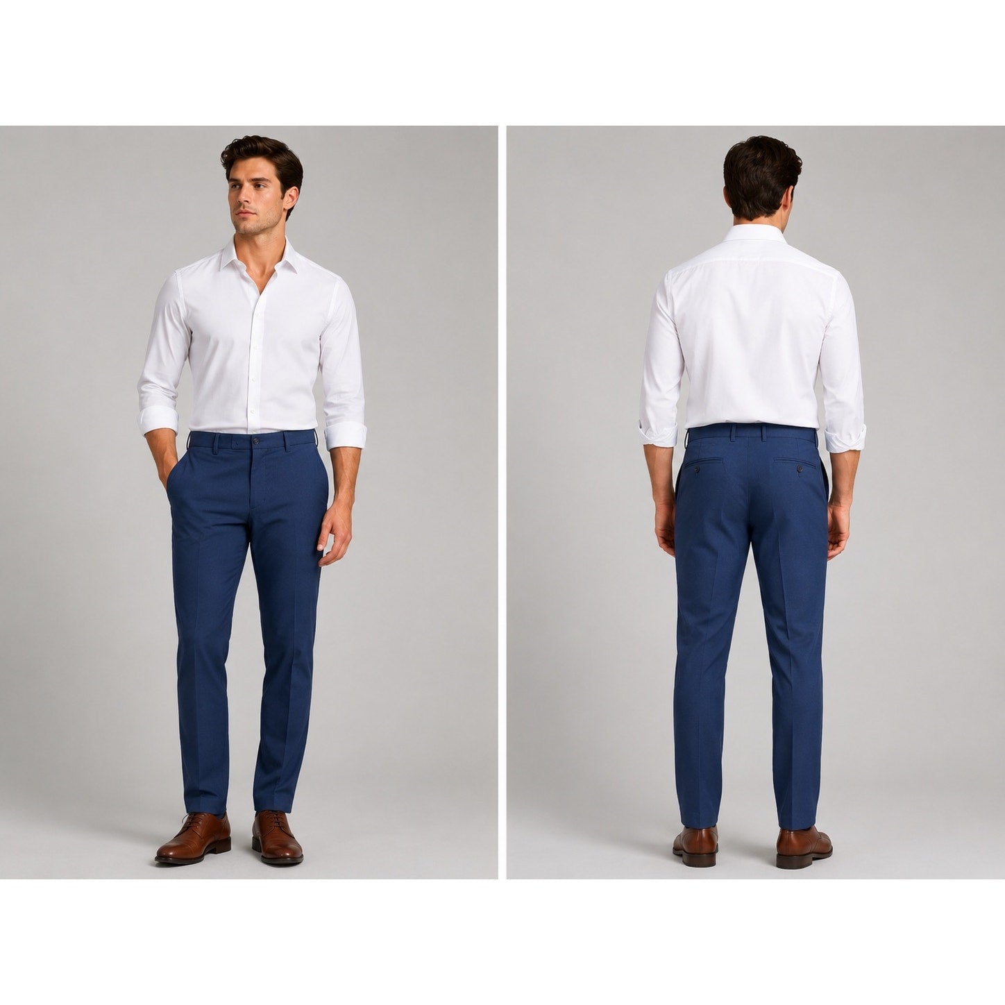 Bonobos Weekday Warrior Monday Slim Chino Dress Pants in Navy — Size 46x32