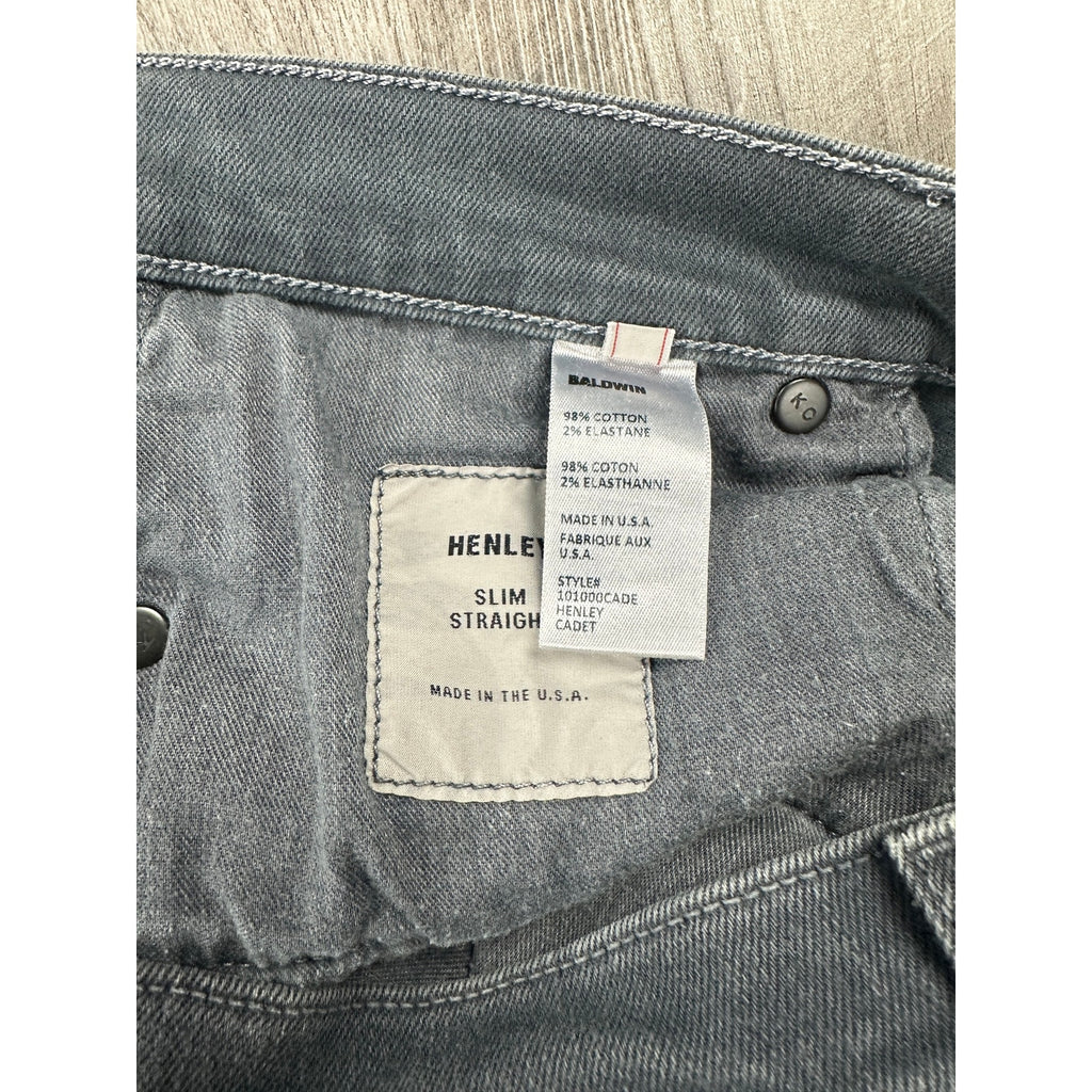 Baldwin Henley Slim Straight Jeans in Gray — Size 32 // Preowned