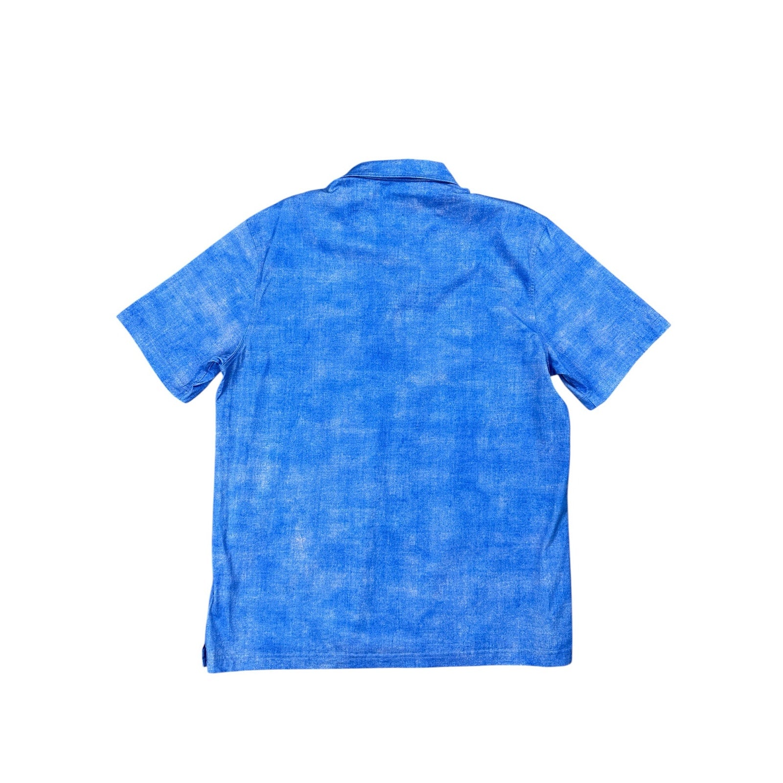 Bugatchi OoohCotton Tech 8-Way Stretch Polo in Classic Blue — Size Large // Preowned