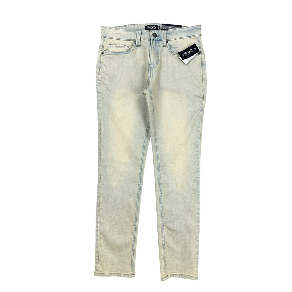 Buffalo David Bitton Ash Slim Stretch Jean in Dirty Blasted Wash — Size 30x30