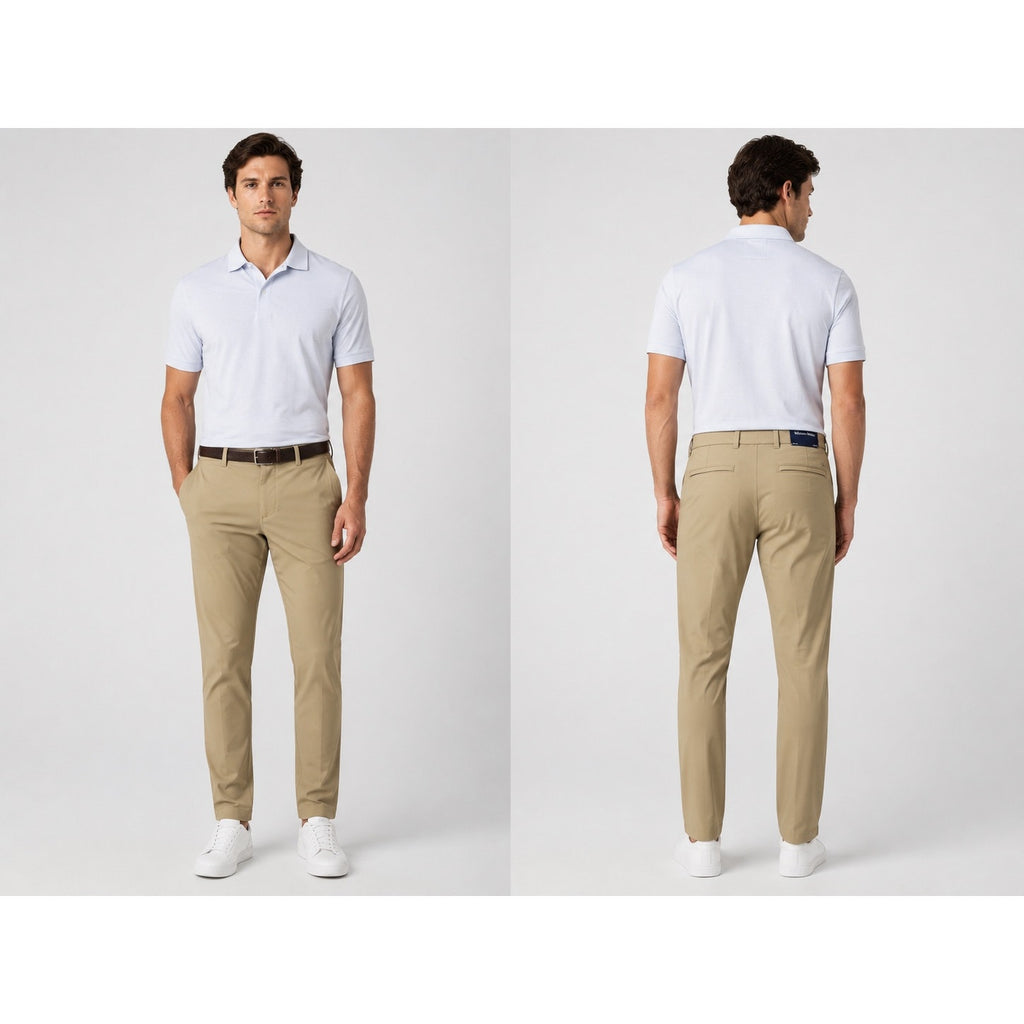 Mizzen+Main Helmsman Performance Slim Fit Chino Pants in Mocha — Size 30x30