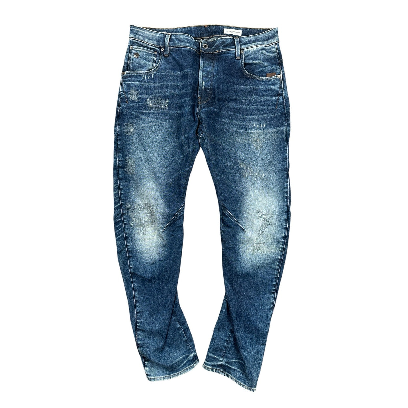 G-Star Raw Arc 3D Slim Restored Denim Jean in Blue — Size 36x32 // Preowned