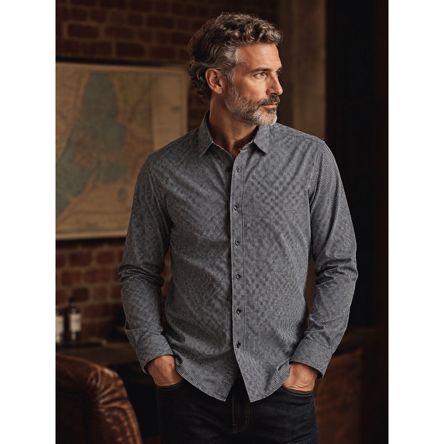 Robert Graham Modern Americana Tailored Fit Checkered Long Sleeve Button - Small