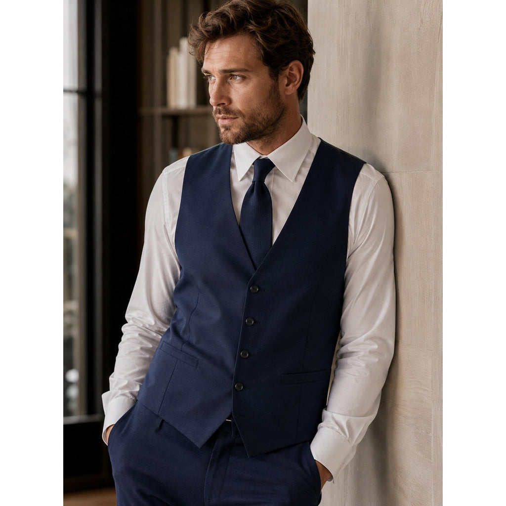 Calvin Klein X Slim Fit Infinite Stretch Vest in Navy — Size Medium