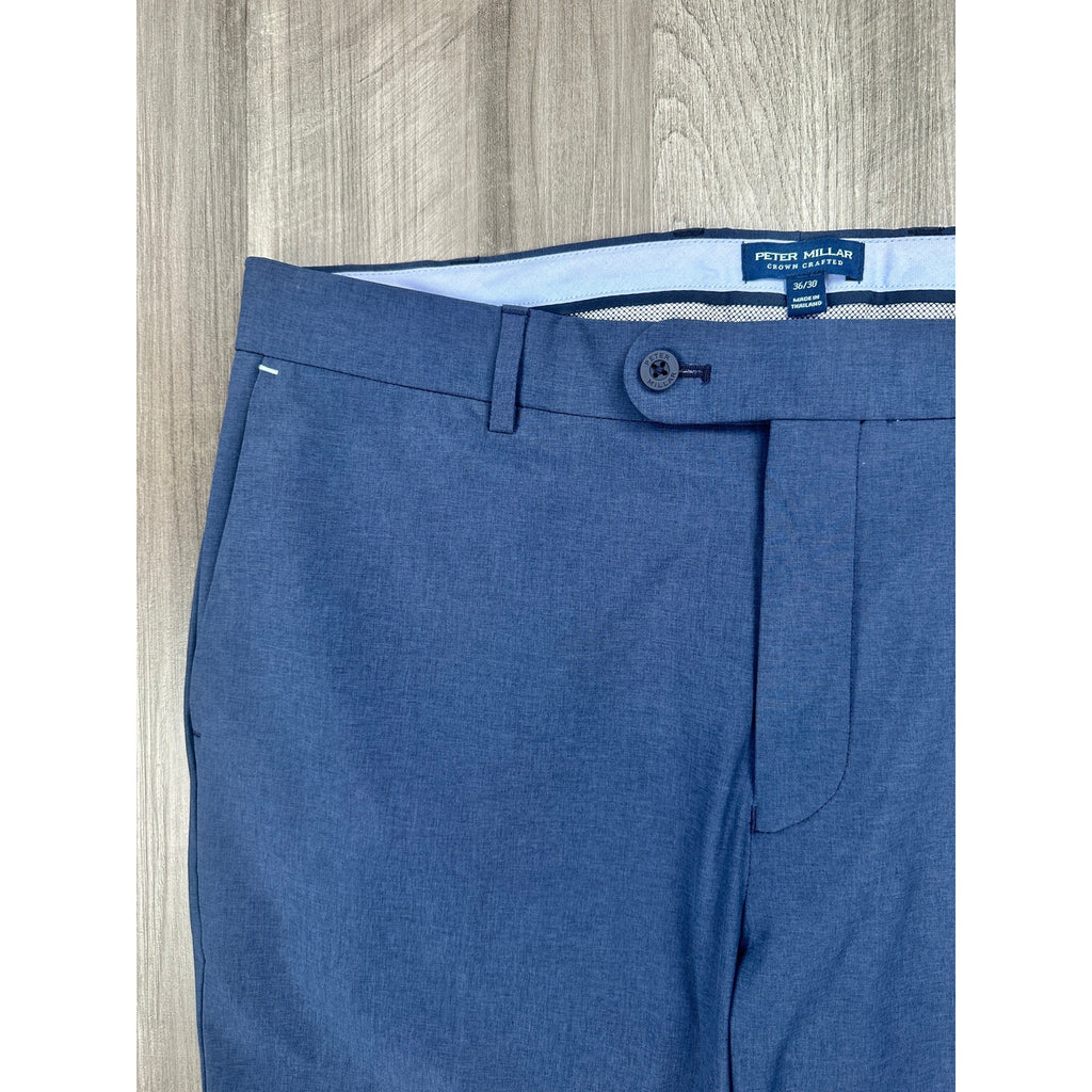 Peter Millar Surge Performance Tailored Fit Trouser Pants in Navy — Size 36x30 // Preowned