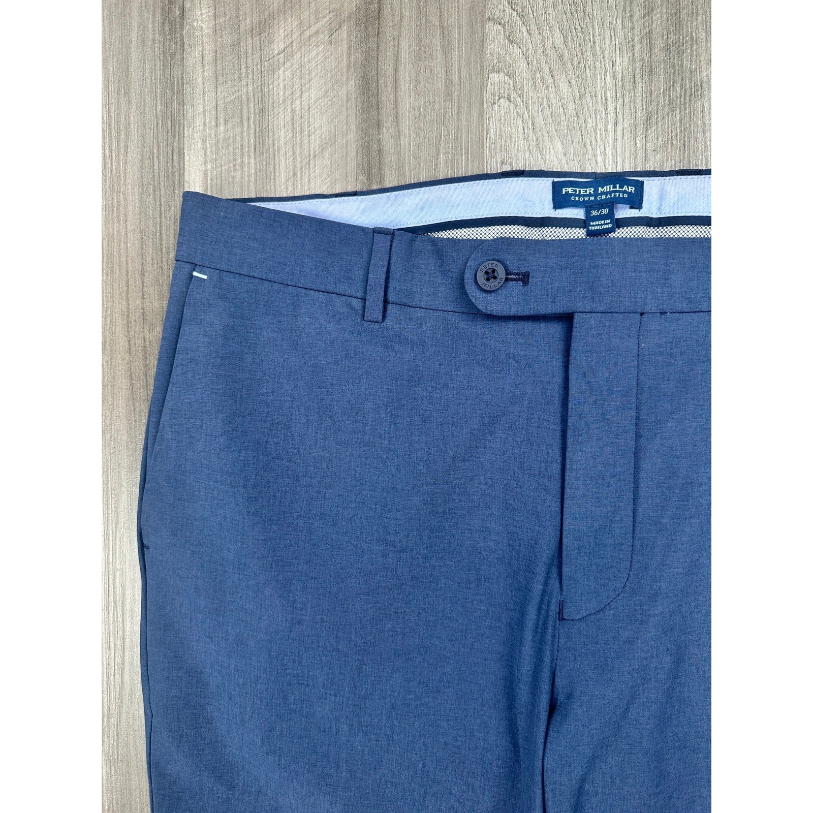 Peter Millar Surge Performance Tailored Fit Trouser Pants in Navy — Size 36x30 // Preowned