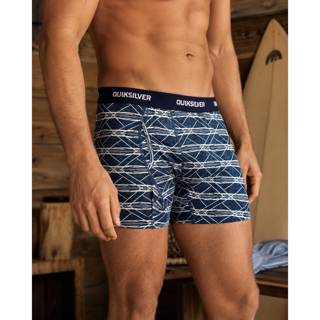 Quiksilver Super Soft Fly Front Boxer Briefs 3-Pack in Multi — Size Small