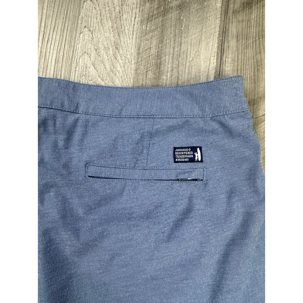 Johnnie-O Dawn 2 Dusk Hybrid Shorts in Shadow Blue — Size 36