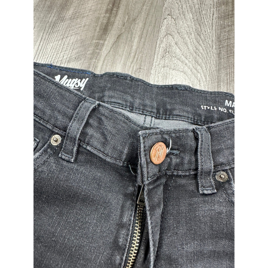 Mugsy Mags Modern Slim Straight Stretch Jean in Washed Black — Size 30x30 // Preowned