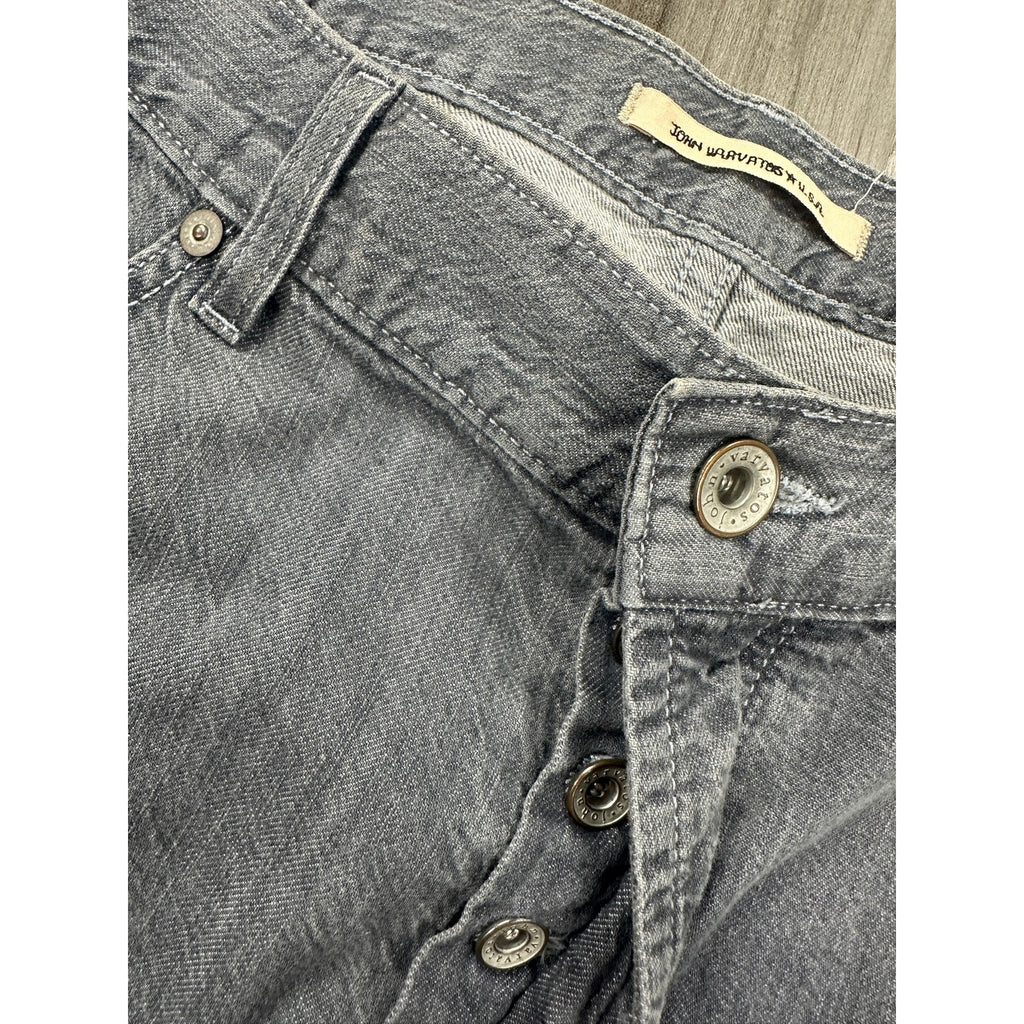 John Varvatos Star USA Authentic Fit Straight Leg Jean in Gray Wash — 36x30