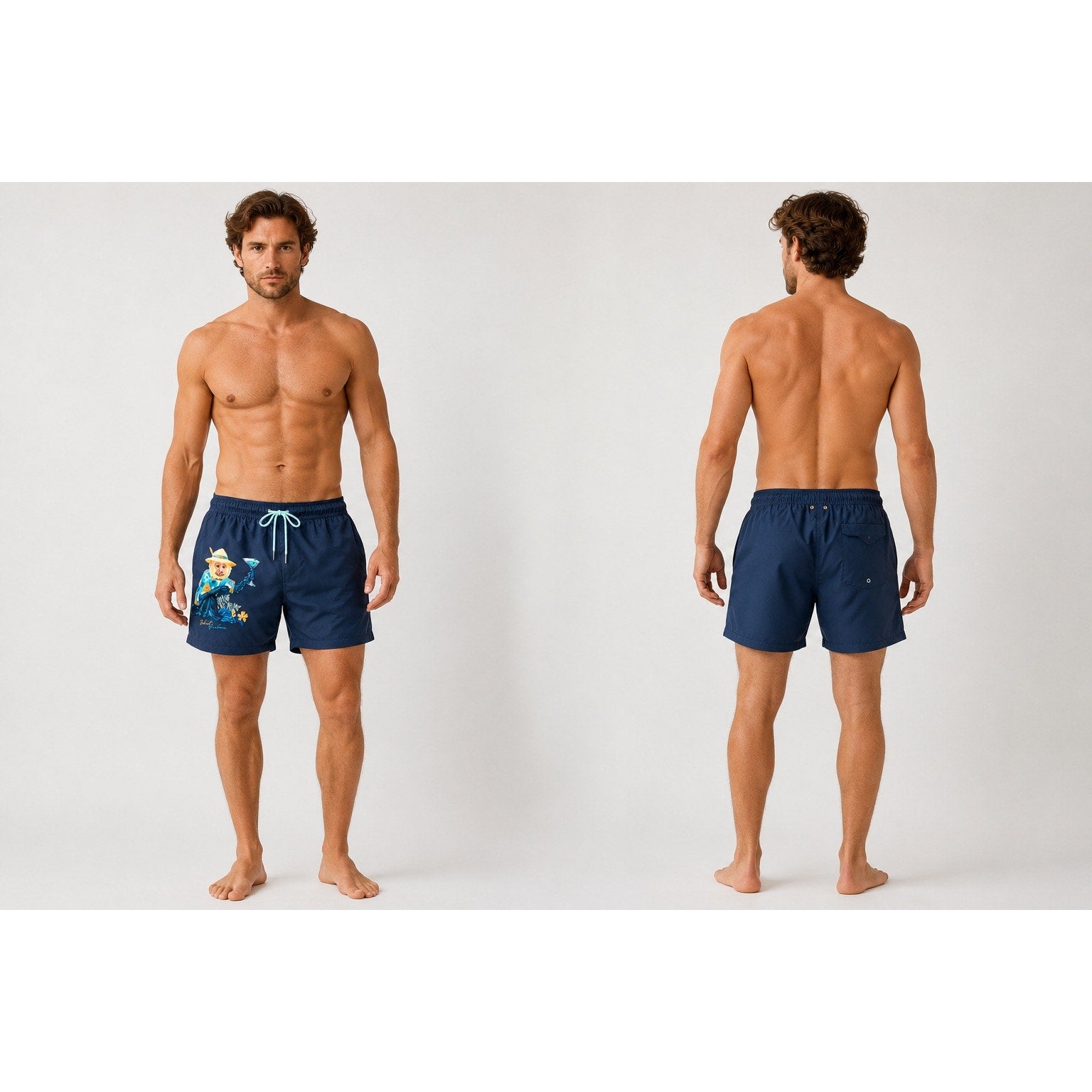 Robert Graham Vacation Monkey Swim Trunks — Size Large