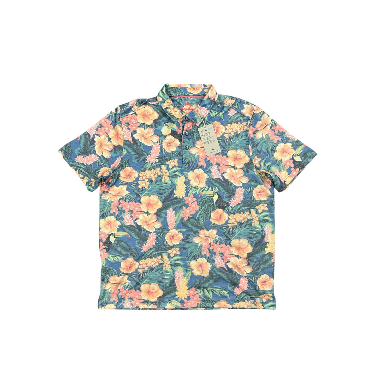 Tommy Bahama Toucan Paradise IslandZone Polo — Size XL