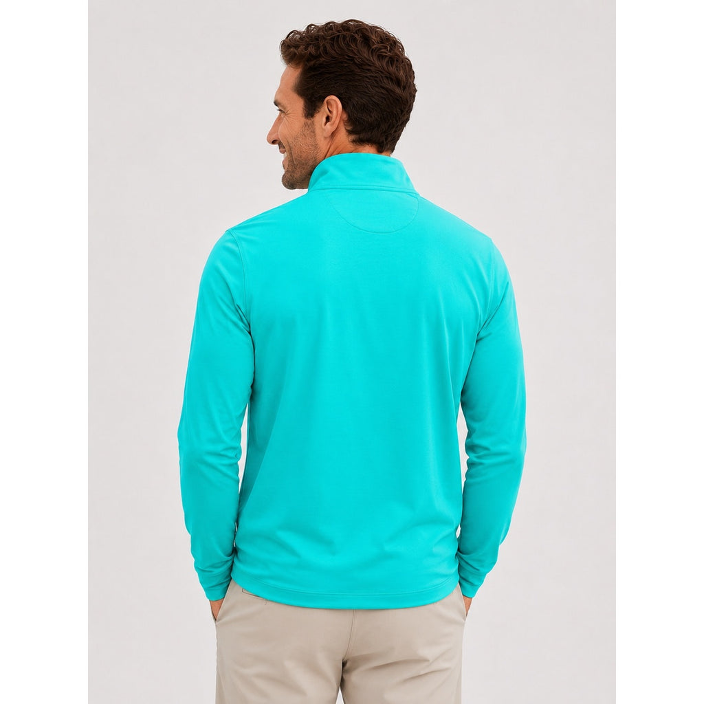 Vineyard Vines Performance Quarter-Zip Pullover in Sea Green — Medium